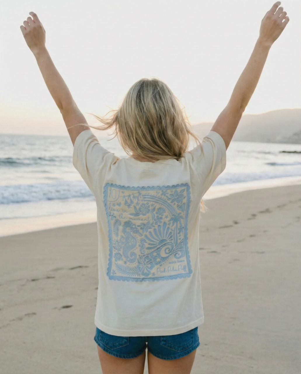 Live in the Moment Sand Hoodie Minimal Motivational Graphic Pullover Hoodie Gift for Women - Image 2