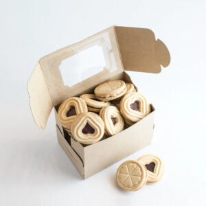 hihoboken Sugar-Free Diabetic Friendly Cookies - Gourmet Heart-Shaped Jam Biscuits